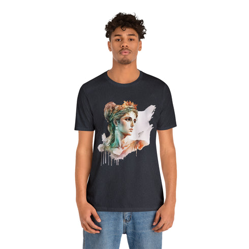 Greecian Goddess in Watercolor - Short Sleeve Tee
